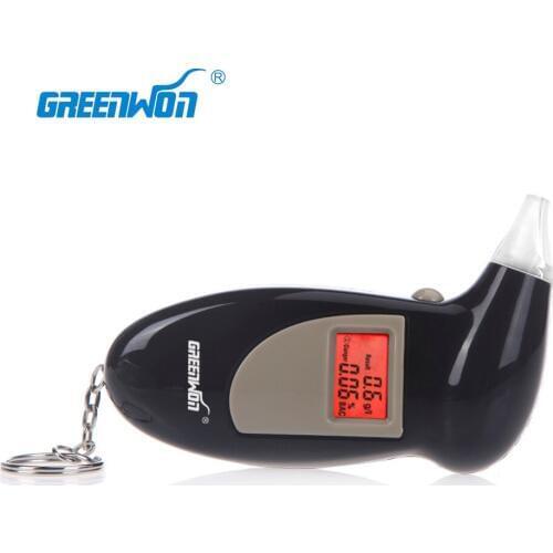 5pcs/ 2019 Key Chain LCD Alcohol Tester Alcohol Breath Analyze Tester Digital Breathalyzer 0.19% BAC Max Newest