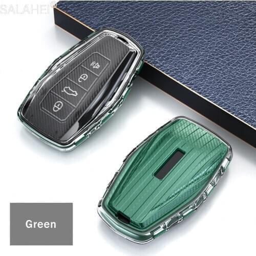TPU Carbon Fiber Car Key Cover Full Case For Geely Coolray 2019-2020 Boyue Atlas NL3 X7 EX7 SUV GT GC9 Borui Emgrand Key Shell
