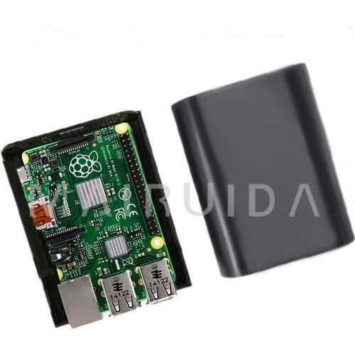 Black Case Enclosure Box Shell for Raspberry Pi 3 Model B Low Profile Ultra Sleek