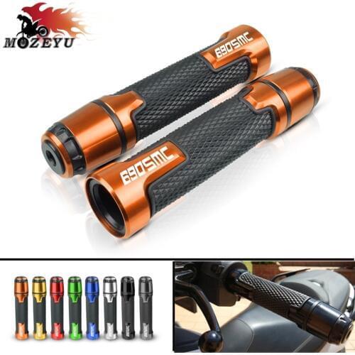 For 690 SMC-R 2019 7/8''22mm CNC Universal Grips Motorcycle Handle bar and ends Handlebar Grip 690SMC SMCR 2012 2013-2018