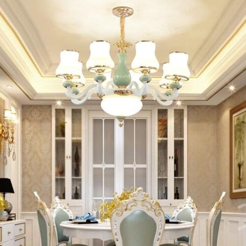 European style luxury Zinc alloy chandelier Highlight indoor light fixture use for living room bedroom restaurant LED light E14