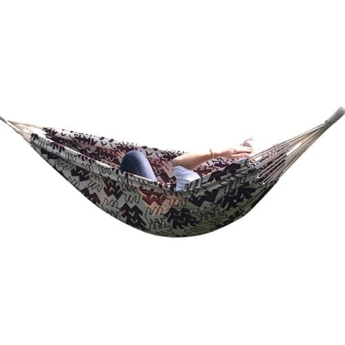 Camping Hammock Printed Outdoor Indoor Adult Outdoor Backpacking Hunting Sleeping Bed Garden Patio Beach Swing Sleeping Bed