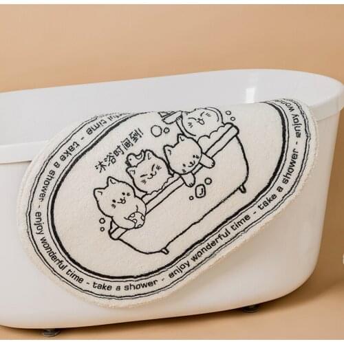 Japanese-style Non-Slip Bath Mat INS Doormat Absorbent Carpets Entrance Mats Balcony Porch Area Rugs Living Room Bathroom Tapis