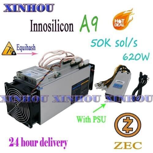 Used Innosilicon A9 ZMaster 50k Equihash Asic Miner Zcash ZCL ZEC BTG Mining Better Than Antminer Z9 Z11 Z9mini S9 M20S M21S T2T