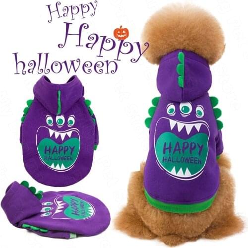 Miflame Halloween Dog Hoodies Monster Clothes For Pets Clothing Party Small Dogs Cosplay Costume Pomeranian Spitz Puppy Outfits