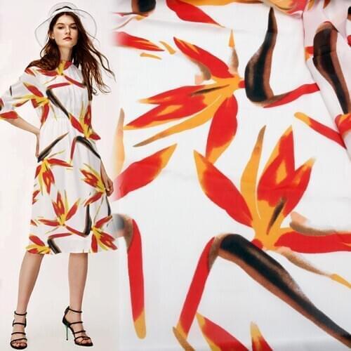 Fashion print design silk cotton and rayon blended fabric 135cm width 16momme thickness,SCT691