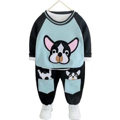 Fashion Winter Baby Girl Clothes New Children Boys Thick Cotton T Shirt Pants 2Pcs/sets Toddler Casual Clothing Kids Sportswear