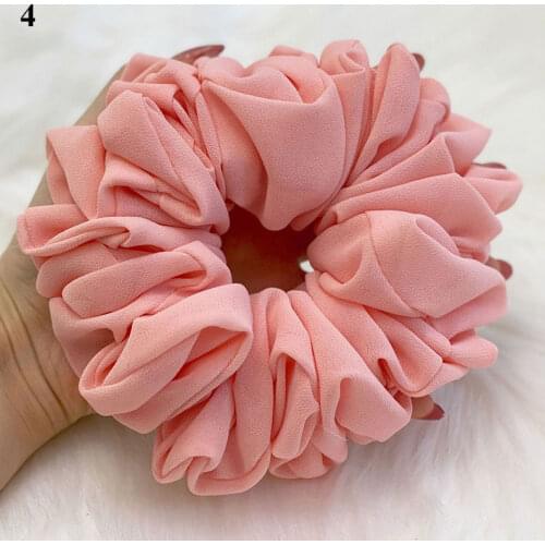 Muslim Fashion Bunch Hair Ties Malaysian Women Big Chiffon Rubber Band Beautiful Hijab Volumizing Scrunchie Headband Accessories