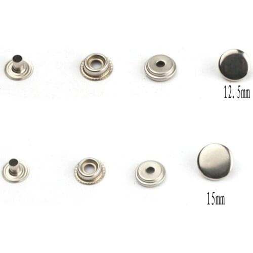 NEW 2017 wholesale price 201 100sets snap buttons Garment accessories metal Stainless steel button