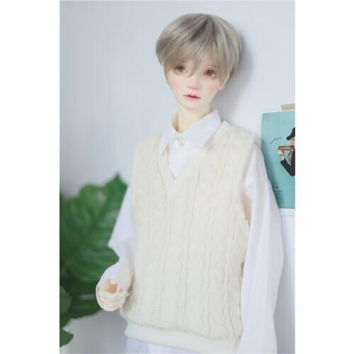 BJD doll clothing is suitable for 1/3 1/4 size MSD Art V neck sweater sleeveless vest 2 color into doll accessories (Vest only)