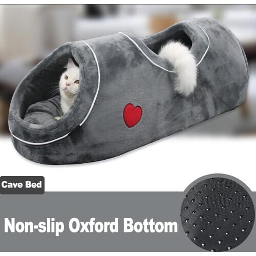 Cave Cat Bed for Cats House Basket Tunnel Cat Basket Comfortable Soft Pet Bed for Cats Accessories Funny Cat Bed House Kitten
