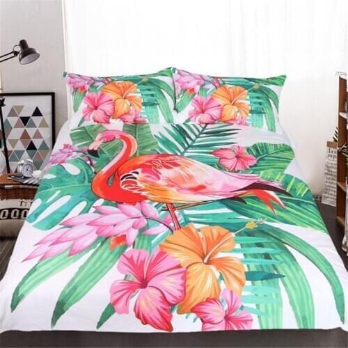 Bird Pattern Quilt Cover with 2Pillowcase Fashion Bedding 3 Piece Set 3D Printing Available In Multiple Size Duvet Cover
