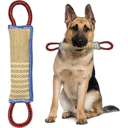 Durable Dog Bite Tug Toy Linen Dog Tear Bite Pillow Puppy Training Play Game Toy 87HA