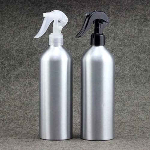 5pcs 500ml Empty Travel silver makeup setting trigger spray,Aluminum spray clear bottle container,refillable water spray bottle