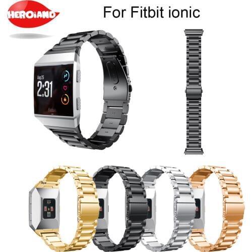 Watch Band for Fitbit Ionic Stainless Steel Metal Replacement wrist Strap for Fitbit Ionic Smart watch Band Strap Bracelet watch