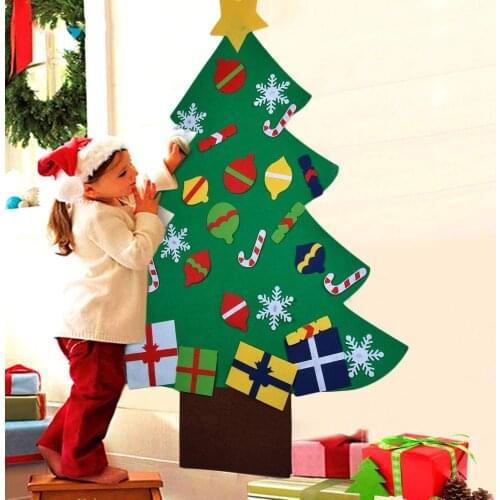 Christmas Tree DIY Large Felt For Kids Wall New Year Gifts Toys Tree Handmade Door Wall Hanging Christmas Ornaments Decoration