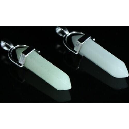 1 Pair Hexagonal Reiki Natural Stone Bead Drop Earring Decoration Jewelry Piercing Women Gift Quartz