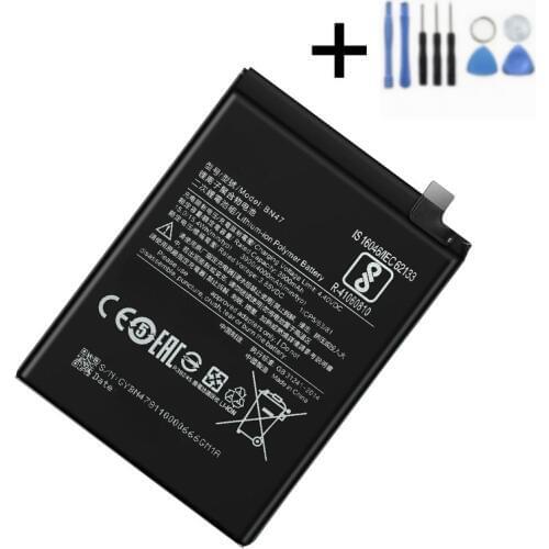 1x 100% New 3900mAh Battery Replacement for Xiaomi Redmi BN47 6 pro / Mi A2 Lite Smart Phone Batteries + Repair Tools kit