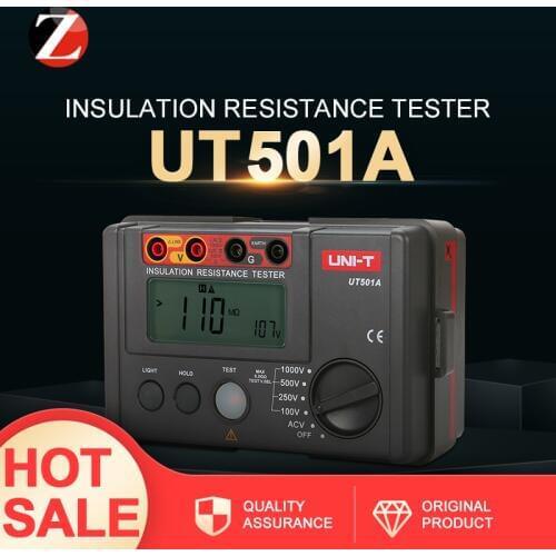 Insulation Resistance Tester UNI-T UT501A 1000V Earth Tester insulation resistance Megohmmeter Voltmeter w/LCD Backlight