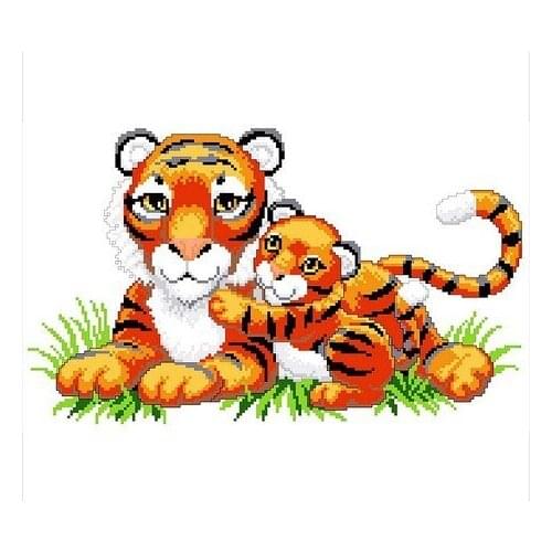 Embroidery Package Free Shipping Cross Stitch Kits Baby Tiger Animal