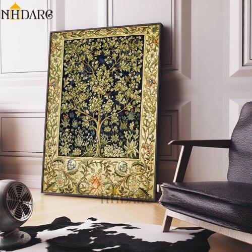 Golden Tree garden of delight Modern Home Decoration Large Size Canvas Art Print Painting Wall Picture For Living Room Wall Art