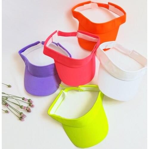 1PCs Neon Green Orange Lime Mesh Sun Visor Caps Men Women Plain Adjustable Sport Visors Golf Tennis Running Hiking Camping Hats