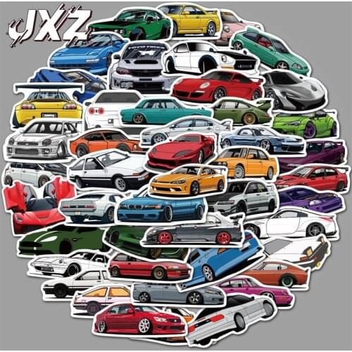 10/30/50PCS Car Pattern Doodle Sticker Toy Waterproof Graffiti Cartoon Decal Notebook Balance car Suitcase Laptop Luggage Kid