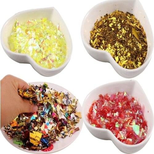 20G Cellophane Clothing Sequins Diy Crystal mud accessories Nail Art Stickers Metallic Glittery For 3D Nail Art Decoration