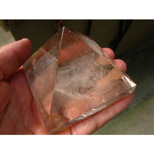 350g NATURAL SMOKY QUARTZ CRYSTAL PYRAMID HEALING