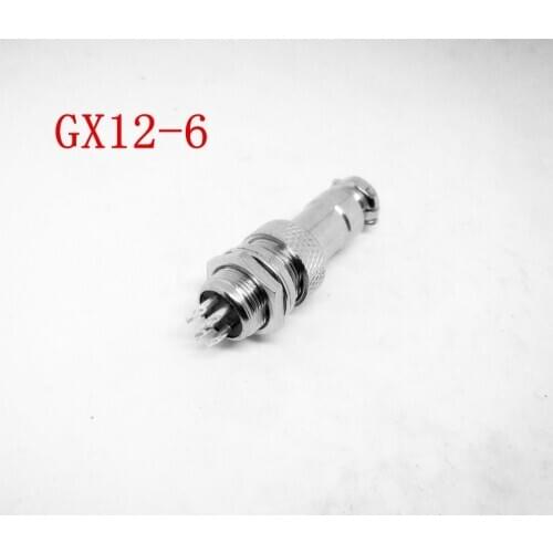 5pcs Aviation Plug GX12-6 6pin Male & Female Panel Metal Wire Connector 12mm