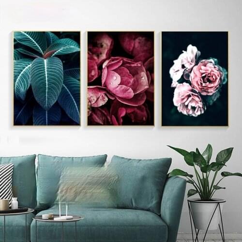 5D DIY Diamond Painting Flowers Plants Wall Art Peony Posters Nordic Poster Rose Art Wall Pictures For Living Room Decor