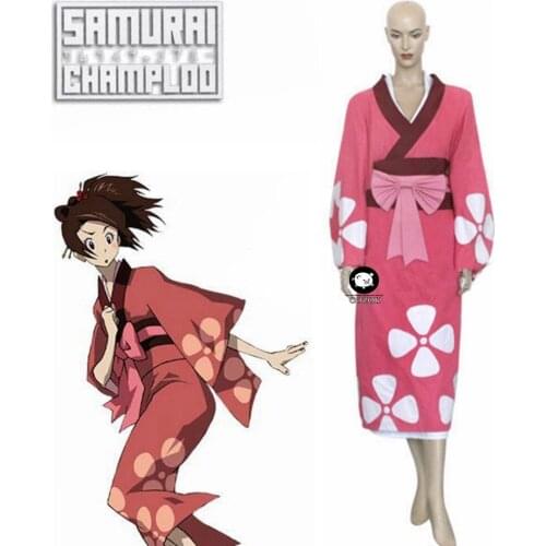 Anime High Quality Samurai Champloo Fuu Kimono Cosplay Costume Perfect Custom