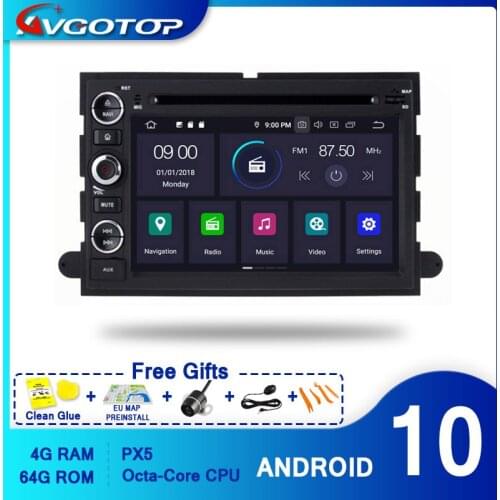 AVGOTOP Android 10 Car Multimedia For FORD F150 Bluetooth GPS MP3 Carplay OBD Vehicle Radio