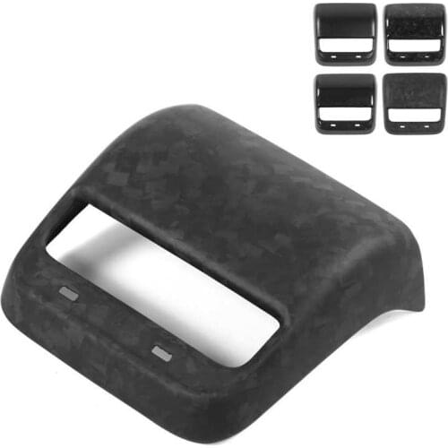 Car covers automobiles Rear Air Outlet Vent Frame Cover Dry Carbon Fiber Trim Fit for Tesla Model 3 2018‑2021 Automotive