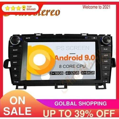 DSP Car DVD Player Android 9 Octa Core Multimedia Player GPS Navigation For Toyota Prius 2009-2013 Auto Radio Stereo Head Unit