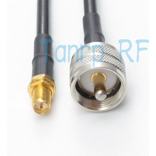 Free shipping! 20INCH RF Pigtail coaxial jumper UHF male plug to RP SMA female jack connector 50CM RG58 cable extension cable