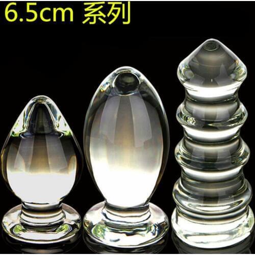 67mm Large Crystal Anal Plug Glass Dildo Artificial Fake Penis Anus Expander Anal Butt Plug Prostate Massager Adult Sex Toys