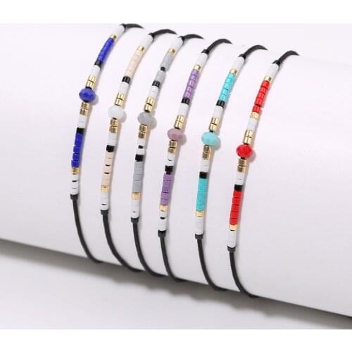 Rttooas Turkey Miyuki Round Bead Bracelet Female Simple Atmospheric Seed Beaded Jewelry Bracelet Bohemian Style Wholesale
