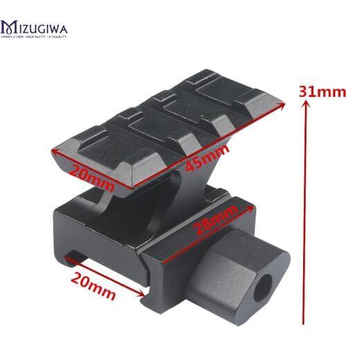 Quick Release Hunting rifle scope Airsoft Raise 20mm Scope Rail Adapter Weaver/picatinny Rail Scope Mount Gun Accessories caza