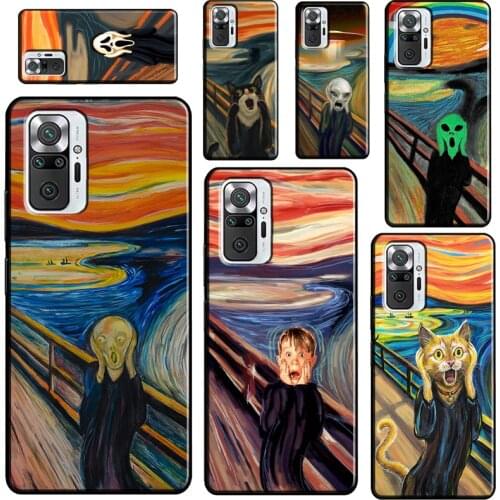 The Scream Skrik Painting Funny Art For Xiaomi Redmi Note 9 Pro 8 9S 8T Note 10 Pro Phone Case For Redmi 9T 9A 9C 7A 8A Cover