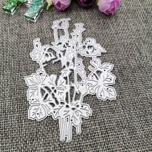 Flower with Leaves Carbon Steel Cutting Dies DIY Scrapbooking Photo Album Embossing Paper Cards Making Stencil Decorative