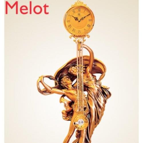 Decorative Clock European-Style Clock Desk Living Room Decoration Large Sized Creative Swing Clock Retro the Grandfather Clock