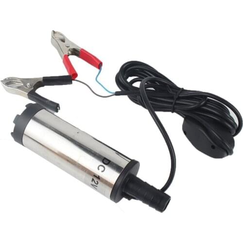 12V 38mm Electric Fuel Transfer Pump Water Oil Transfer Refueling Submersible Pump For Diesel Water Pump Car Motorbike