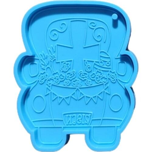 Epoxy Resin Mold Easter Keychain Silicone Mould DIY Crafts Jewelry Pendant Tool 652B