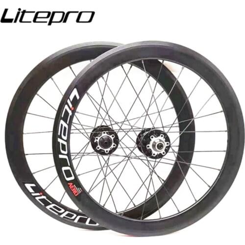 Litepro AERO Folding Bike 16 Inch 349 V Disc Brake 11 Speed Wheelset 4 Sealed Bearing Alloy Wheels BMX Bicycle 30mm Rims
