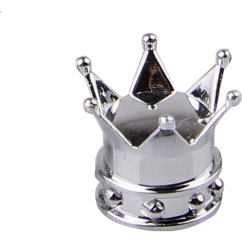1pcs Bicycle Tire Valve Caps Universal Dustproof Gold Crown Tyre Wheel Stem Air Valve Caps Tire Valve Auto Truck Bike