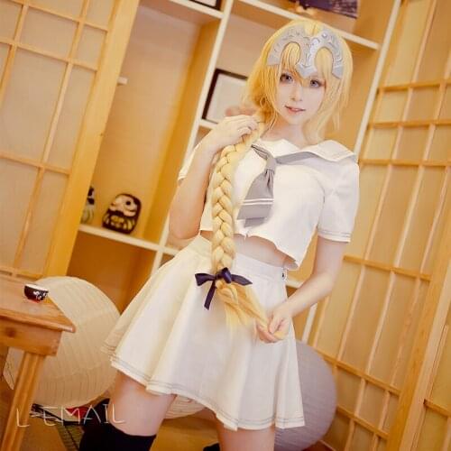 Hot Game Fate/Grand Order FGO Jeanne d'Arc Alter Santa Lily Jk Uniform Cosplay Costume for Carnival Comic Show