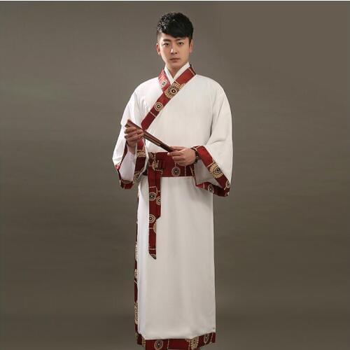 Mens clothing man modified costume Hanfu scholar lay clothes Boy Robe Dance Folk Costume Cosplay Novelty & Special Use