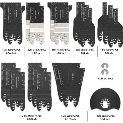 120/24 Pcs Oscillating Saw Blades Quick Release Saw Kit For Power Tools As Fein Multimaster,Dremel,Ryobi, Hitachi, Black&Decker
