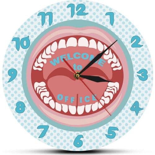 Dentist Tooth Wall Clock Teeth Wall Clock Modern Design For Kid Room Dental Shop Decoration Hospital Dentist Store Watch Gift